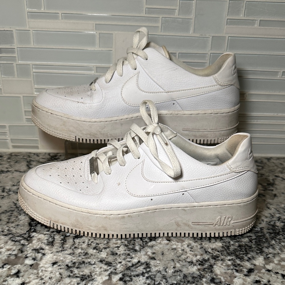 Nike Air Force 1 White Low Sneakers - 11.5
